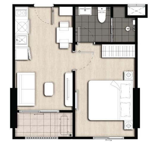 1B1 floor plan